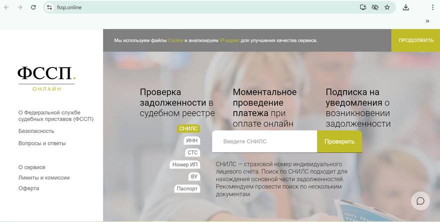 Сайт fssp.online